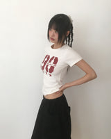 グリーナンバープリント半袖 T シャツ