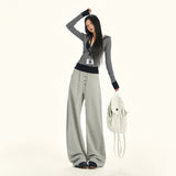 American Lettering Wide-Leg Sweatpants