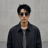Violet Grey Gradient Square Sunglasses