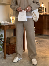 [Set-up]Risquare Two-Way Oversized Fit Hooded Zip-Up Knitwear 