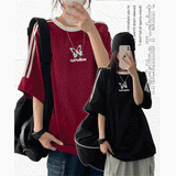 モダインアスラントナグランバタフライトラックラインショートスリーブtシャツ