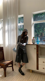 Side strap soft long-sleeve t-shirt