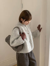 Pundero Wool Stripe Knit Gloves