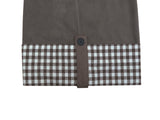 Check folding fleece pants / cocoa