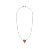 Silver 925 Mini Freshwater Pearl Heart Necklace