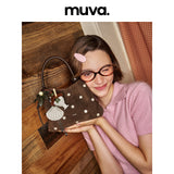 muva. レトロ ドット柄 ミニ トートバッグ
