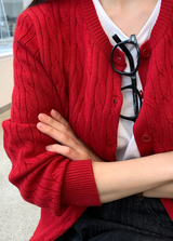 FOB Cable Knit Round Cardigan