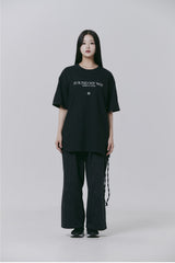 FMW レタリング ロゴ T シャツ - ブラック