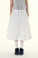 Opening utility bermuda pants