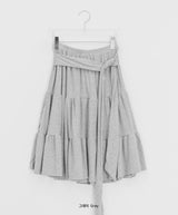 Kovinen Tiered Shirring Long Skirt