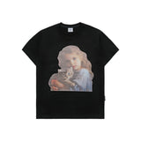 24FW ウェーブヘアカットハグガールベビーフェイス半袖Tシャツ (OVERSEAS EXCLUSIVE) ブラック