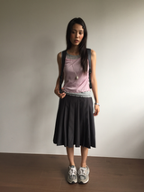 Node frill layered sleeveless top (4color)