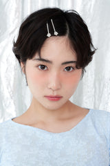 [2SET] ペティフラワーヘアピン - シルバー