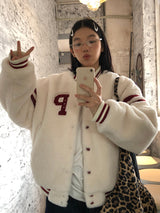 wool quilting base ball jumper jacket