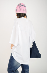 (UNISEX)アイボリーボクシーTシャツ