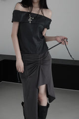 glow off shoulder top (2color)