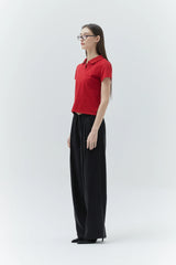 KIRSH PLAIN COOL WIDE FIT DENIM PANTS - BLACK