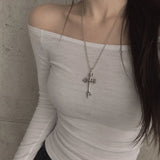 Vintage Gothic Cross Pendant Necklace