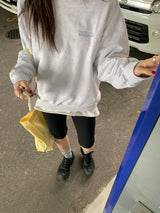 ア ポエティックスウェットシャツ、メランジュホワイト