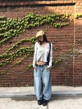 スタッドリベットケントンデニム (2color)