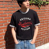 エッセンシャルスタンダード半袖リンガーTシャツアリゾナ ブラック