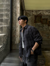 Enter checkered cropped shirt