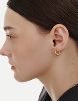 26SS★ Champagne First Moon Silver One-Touch Earrings S