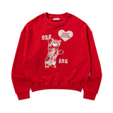 ハートキャットスウェットシャツ (RED)