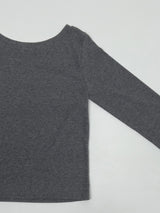 Boat Neck Tension Long Sleeve T-Shirt