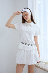 SOFT CURVE COLLAR T-SHIRT