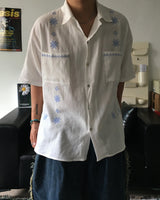 HX Harvey Embroidery Short Sleeve Shirt White
