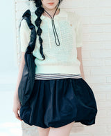 Women's バルーンミニスカート Black