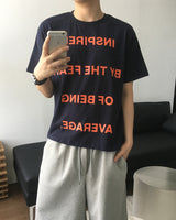 Ins Lettering Short Sleeve T