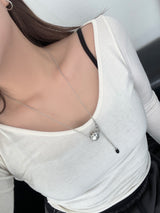 Star Stamping Ball Long Necklace