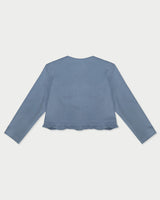 Frill crop jacket_skyblue