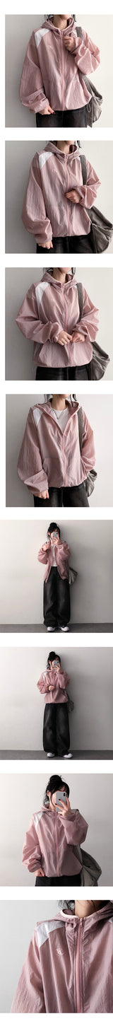 Dirt Barlock String Windbreaker Hooded Jumper