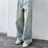 Washed Fade Wide Jeans