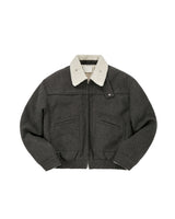 [Premium] LMN Cattle Wool Cropped Padded Jacket (2 Colors)