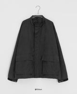 [unisex] カンボフウォッシュ加工オーバーボンバージャケット