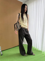 Straight Leg Loose-Fit Wide Pants