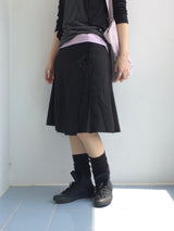 Fringe Button Wrap Skirt