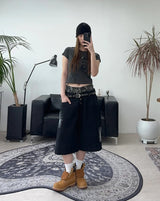 Radi camo sagging Bermuda denim pants