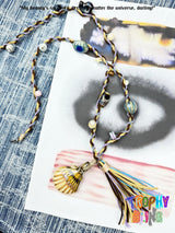 Shell long chain necklace