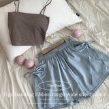 Tigo banding ribbon cargo wide short pants