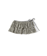カモレイヤードラップショートスカート - KHAKI
