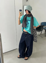 (NON-FADE)テクスチャー ワイドデニム