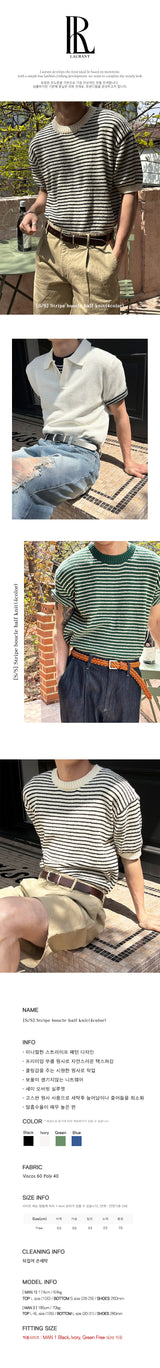 [S/S] Stripe boucle half knit(4color)