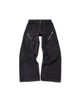 フリンジモーターウォッシュドデニムパンツ