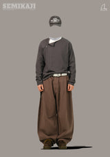 AND Pin-tuck Balloon Pants