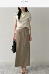 Rivet Stripe H-Line Skirt